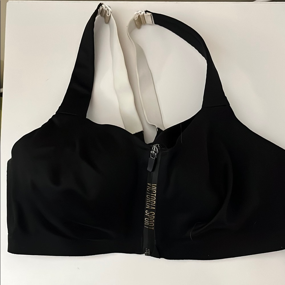 Victoria Secret Black Zip-Front Sports Bra